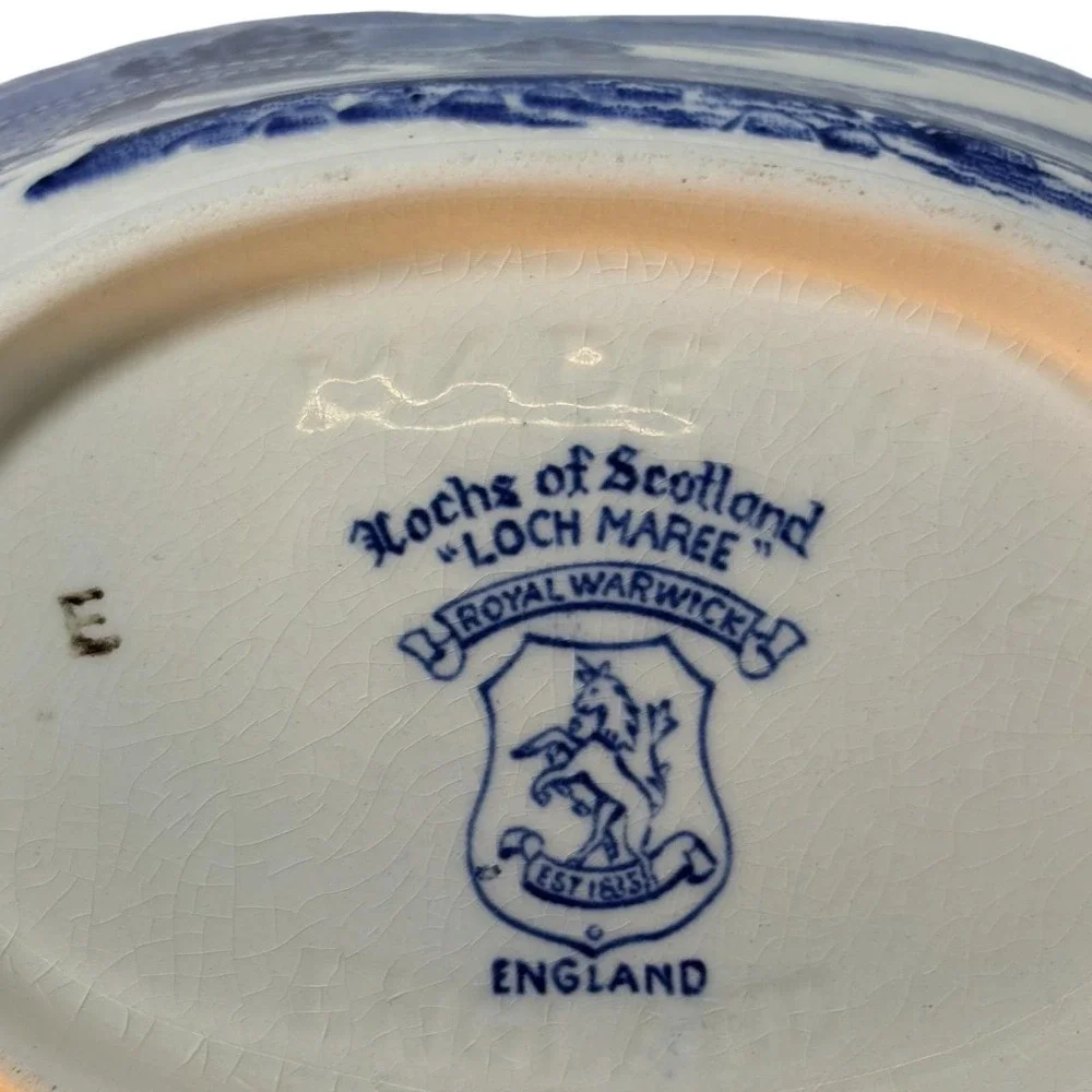 Royal Warwick Loch Maree Gravy Boat Lochs of‎ Scotland Blue White England MCM